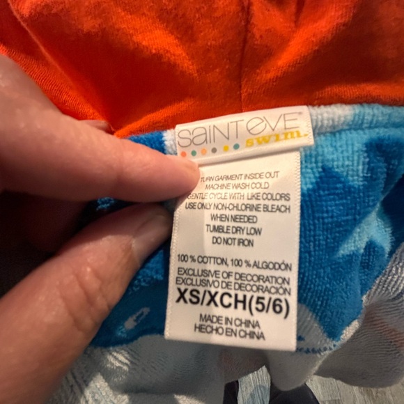 St Eve Swim Terrycloth Bathrobe Size XS 5/6 - Picture 5 of 6